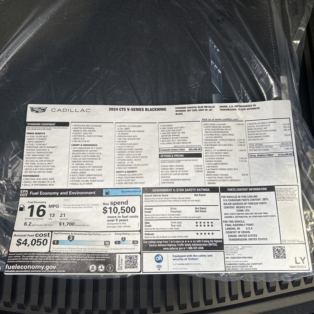 2024 Cadillac CT5-V - Image 20